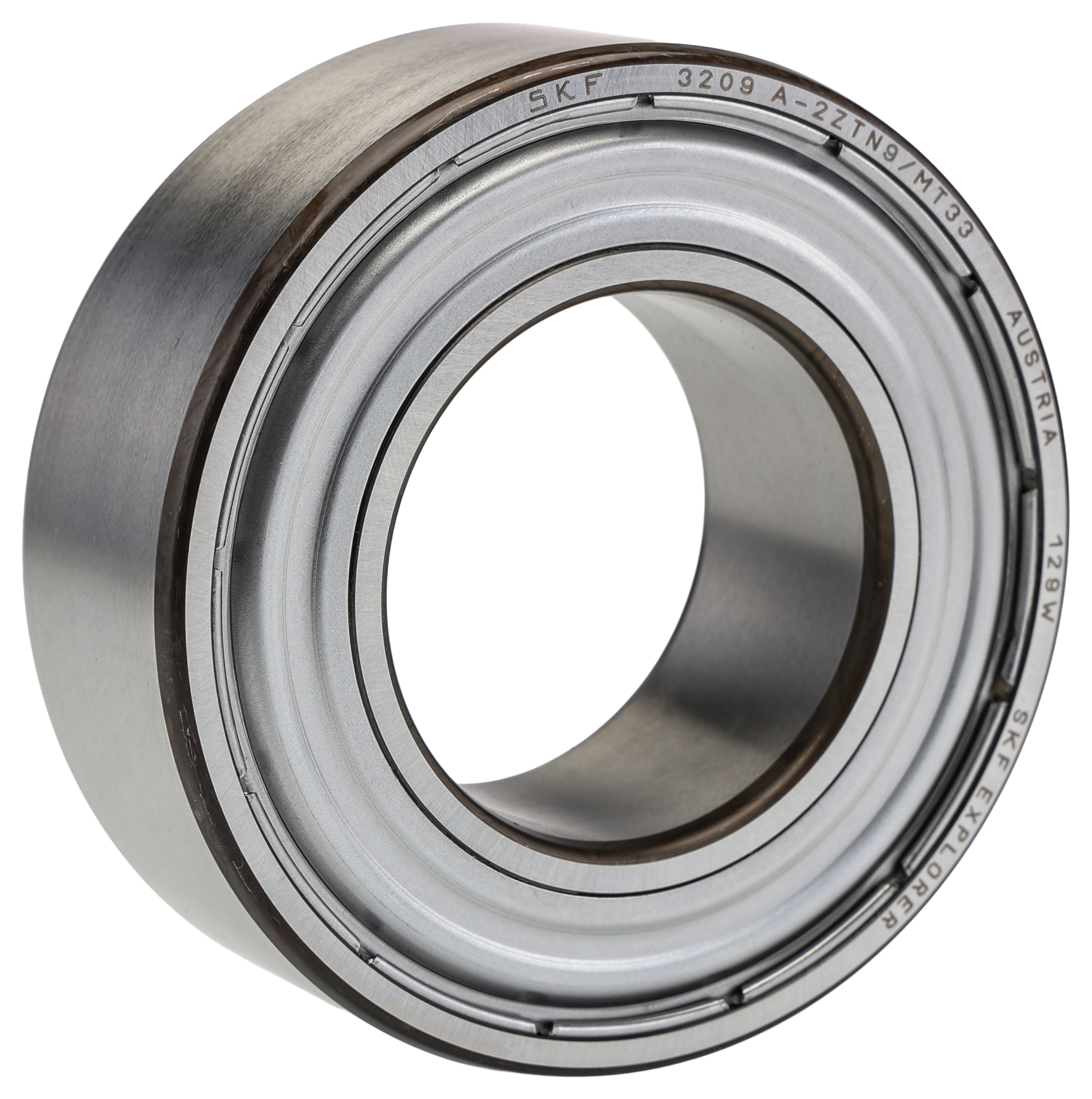 SKF 3209 A-2ZTN9/MT33 2 Row Ball Bearing - 45 mm ID, 85 mm OD 30.2 mm Race Width