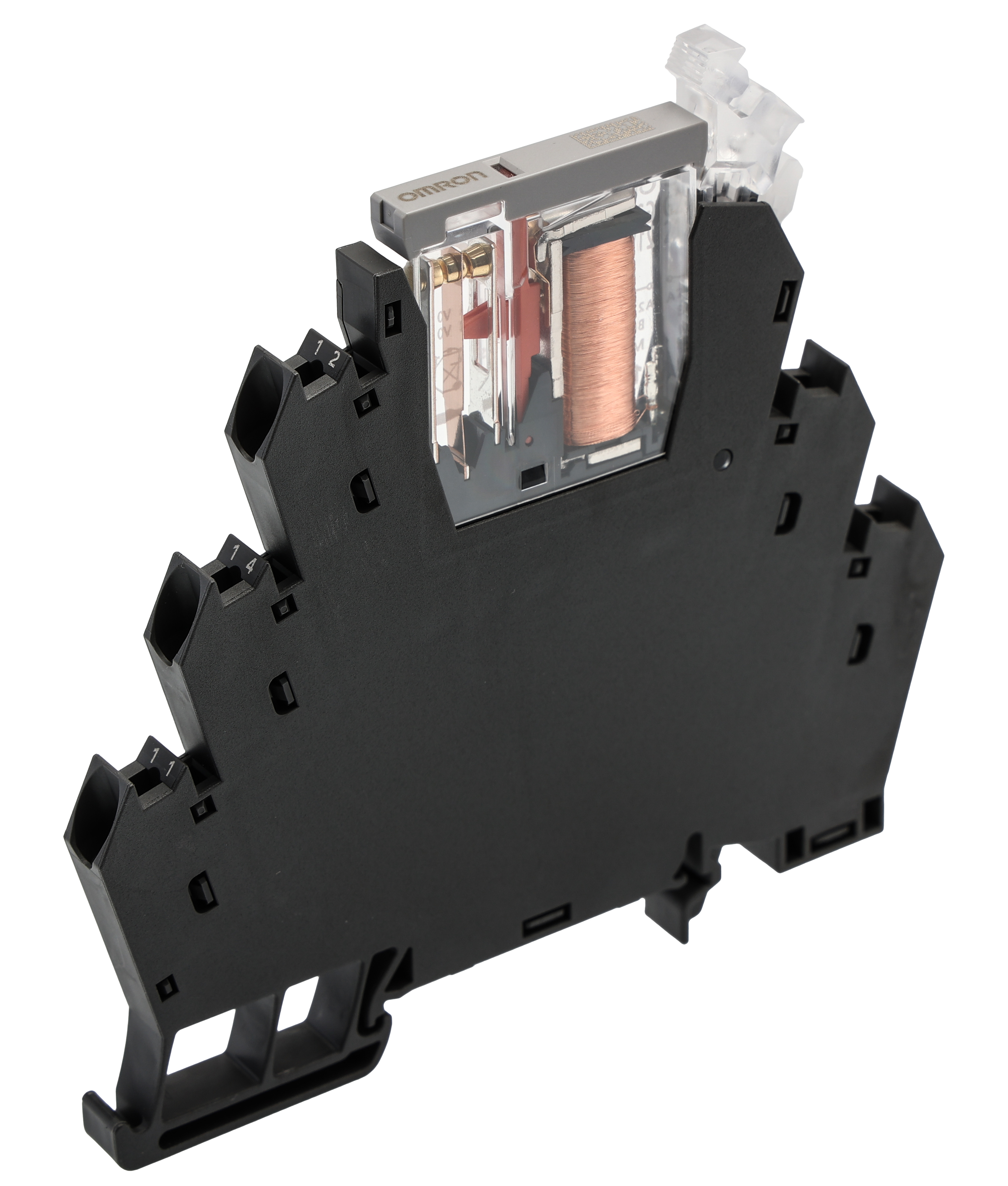 Omron G2RV-ST Series Electromechanical Interface Relay, DIN Rail Mount, 24V ac/dc Coil, SPDT, 1-Pole, 50mA Load