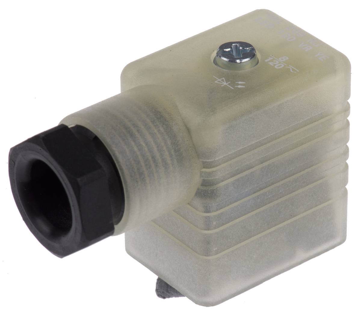 Hirschmann GML 2P+E DIN 43650 B, Female Solenoid Valve Connector with Indicator Light, 120 V ac/dc Voltage