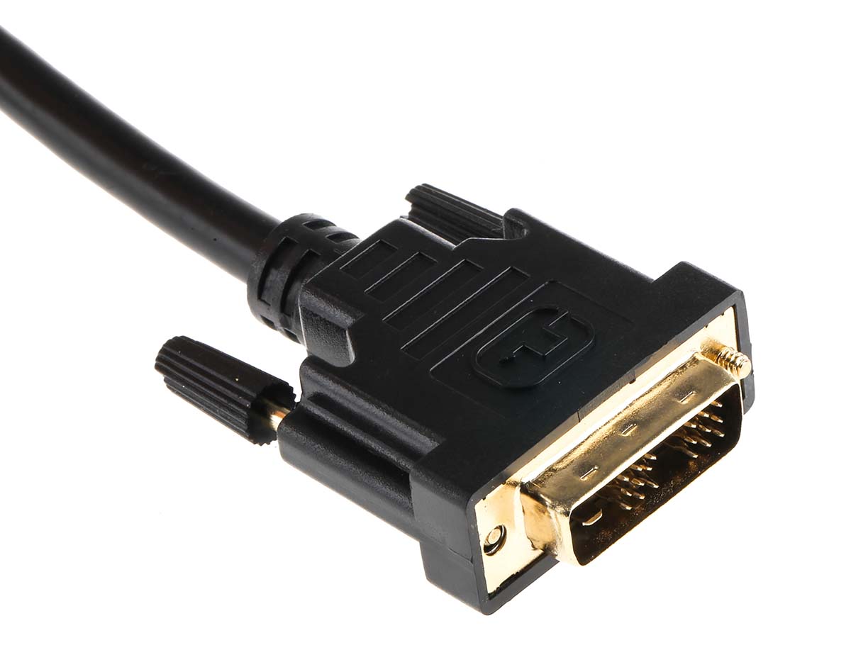 RS PRO, Male DVI-D Single Link to Male DVI-D Single Link  Cable, 5mBlack sheathFoil shielding
