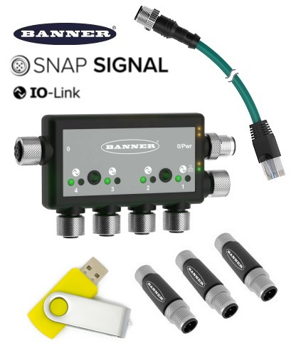 Banner, SNAP Signal Series M12 Starter Kit IO-Link