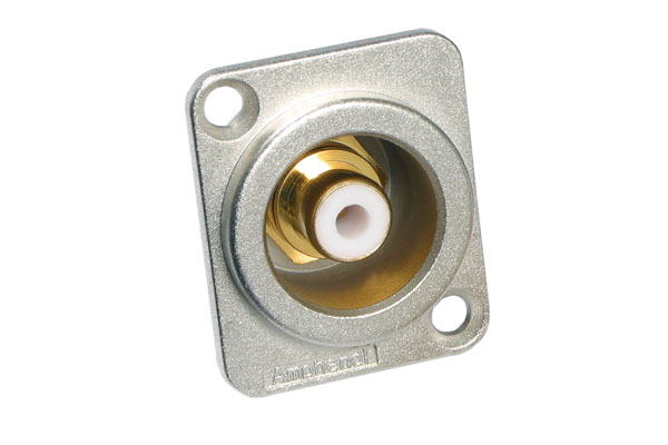 Amphenol Industrial Silver Chassis Mount RCA Socket, Gold, 10A