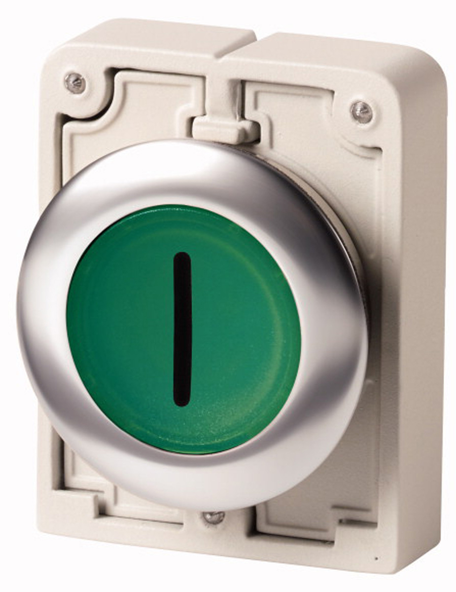 Eaton RMQ Titan M30 Series Green Momentary Push Button, 30mm Cutout, IP67