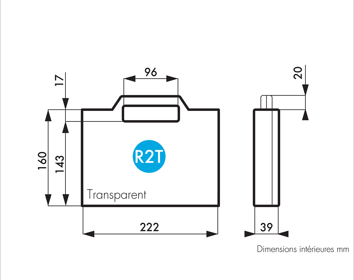 RS PRO Plastic Equipment case, 229 x 189 x 44mm