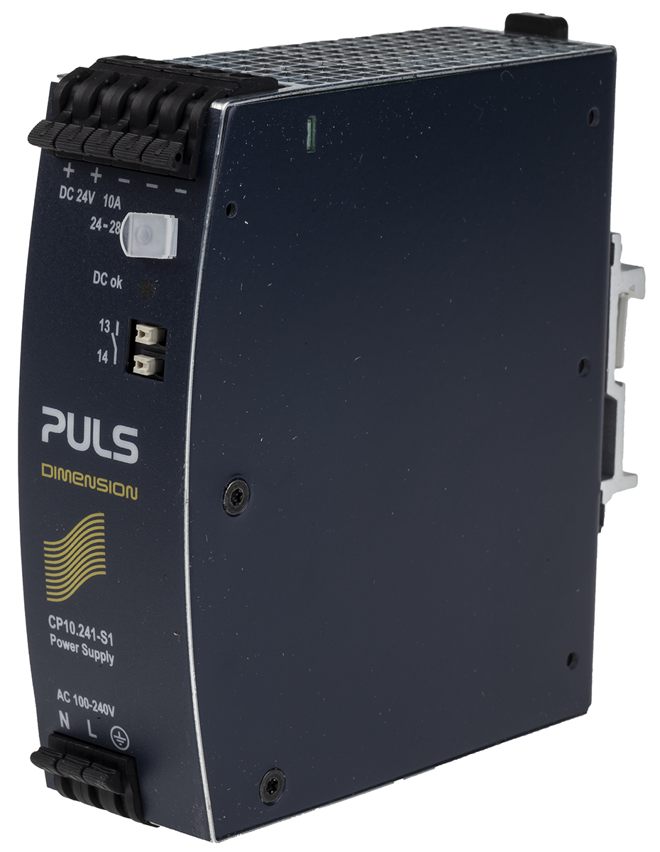 PULS CP DIN Rail Power Supply, 100 → 240V ac ac Input, 24V dc dc Output, 10A Output, 240W