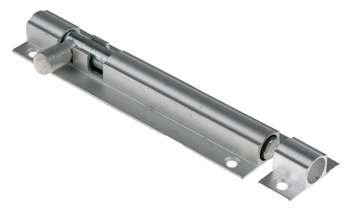 RS PRO Aluminium Satin Door Bolt, 100mm