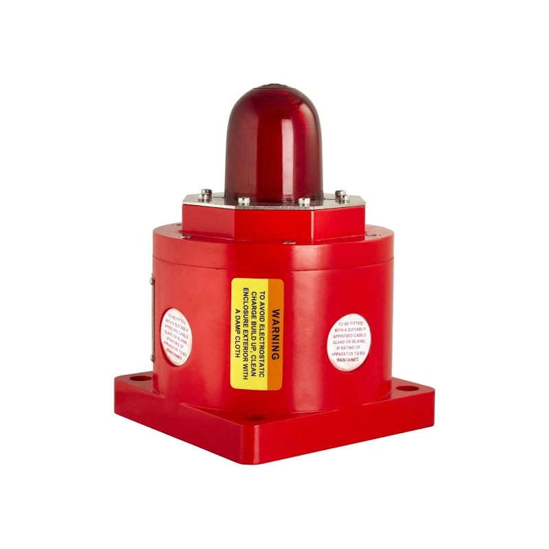Moflash BC150 Series Red Multiple Effect Beacon, 12 → 48 V dc, Base Mount, Xenon Bulb, IP66