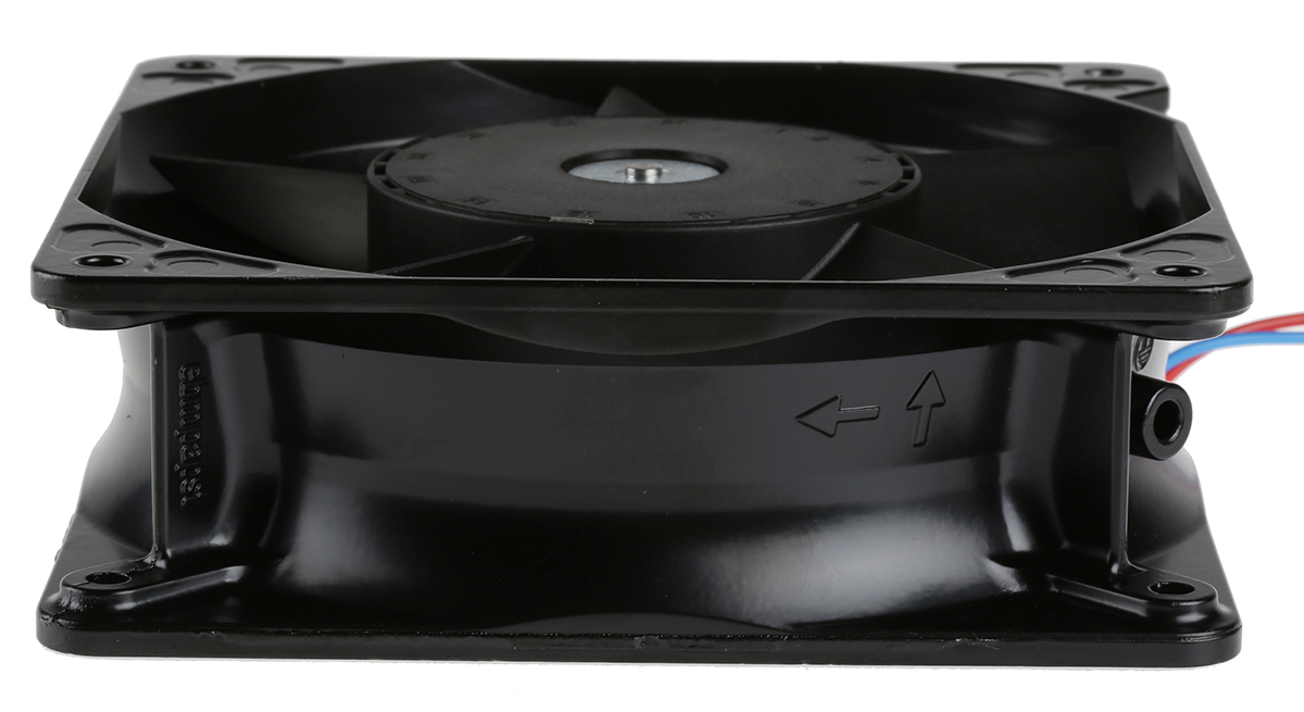 ebm-papst 4100 NH3 - S-Force Series Axial Fan, 24 V dc, DC Operation, 310m³/h, 19.5W, 812mA Max, 119 x 119 x 38mm