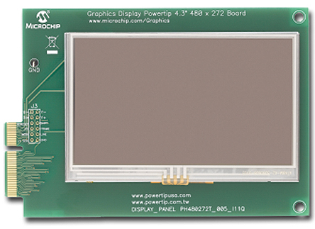 Microchip AC164127-6, Graphics Display Powertip 4.3in LCD Daughter Board for PICtail Plus LCD Controller Board