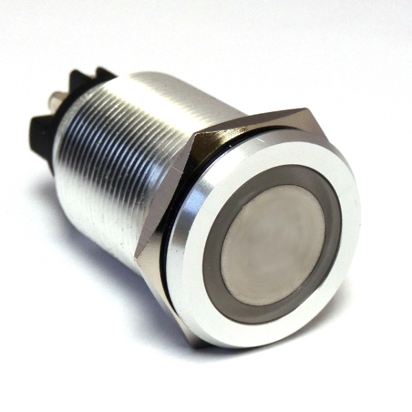 RS PRO Illuminated Push Button Switch, Latching, Panel Mount, 19.2mm Cutout, DPST, Red LED, 250V ac, IP65