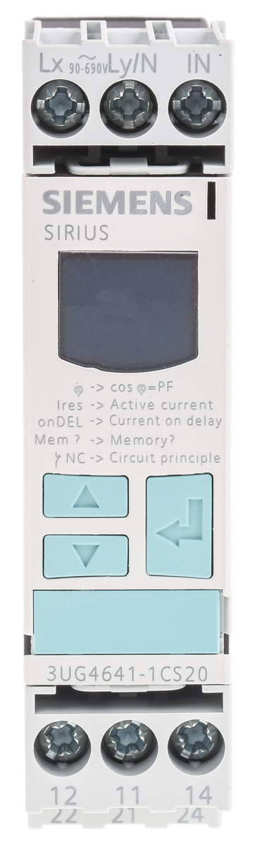 Siemens Current Monitoring Relay, 1 Phase, DPDT, DIN Rail