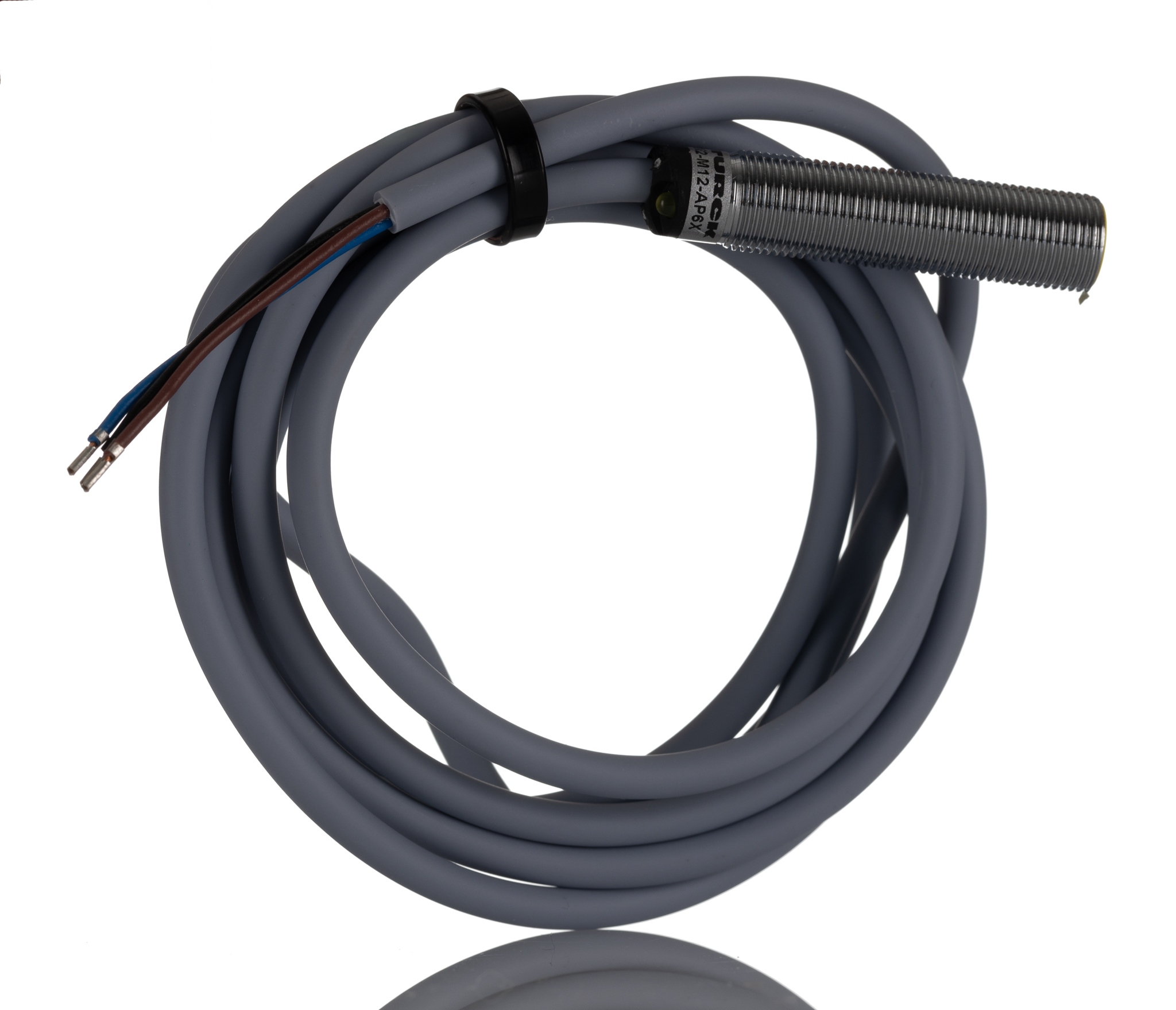 Turck Inductive Threaded Barrel Proximity Sensor, M12, 2 mm Detection, PNP NO, 10 → 30 V dc