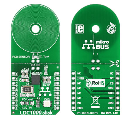 MikroElektronika LDC 1000 Click Inductive Sensor MikroBus Click Board