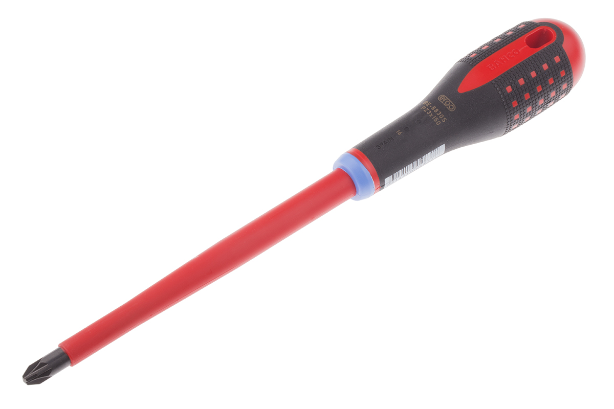 Bahco Pozidriv  Screwdriver, PZ3 Tip, 150 mm Blade, VDE/1000V, 272 mm Overall