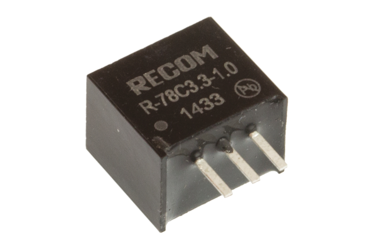 Recom Switching Regulator, Through Hole, 3.3V dc Output Voltage, 7 → 42V dc Input Voltage, 1A Output Current, 1