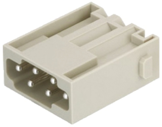 HARTING Heavy Duty Power Connector Module, 16A, Male, Han-Modular Series, 6 Contacts