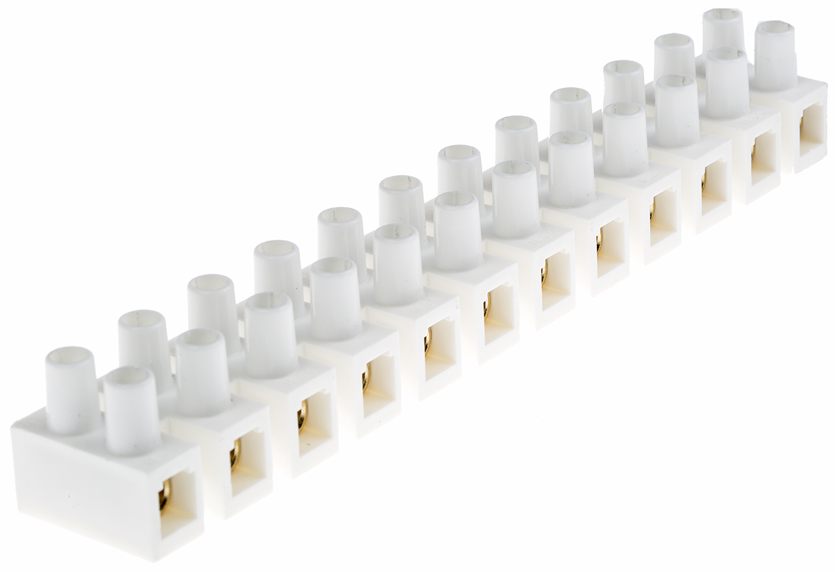 RS PRO Non-Fused Terminal Block, 12-Way, 25 mm² Wire, Screw Termination