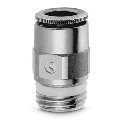 Camozzi S6000 Series Male Connector, G 3/8 Male to Push In 8 mm, Threaded-to-Tube Connection Style, S6510 8-3/8
