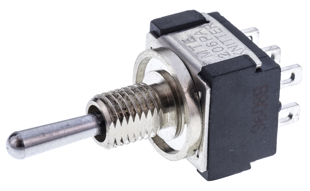 KNITTER-SWITCH Toggle Switch, Panel Mount, On-On-On, DPDT, Solder Terminal