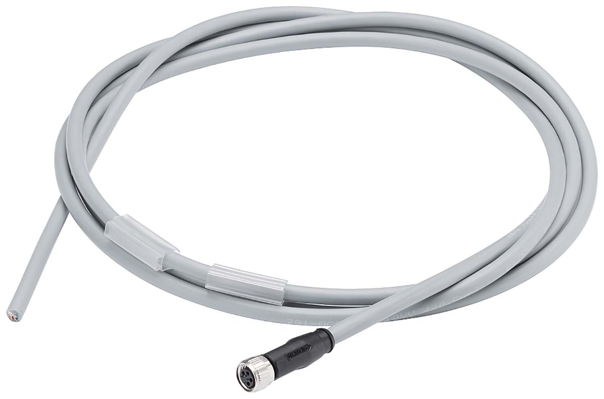 Siemens Female 4 way M8 to Free End Sensor Actuator Cable, 10 m