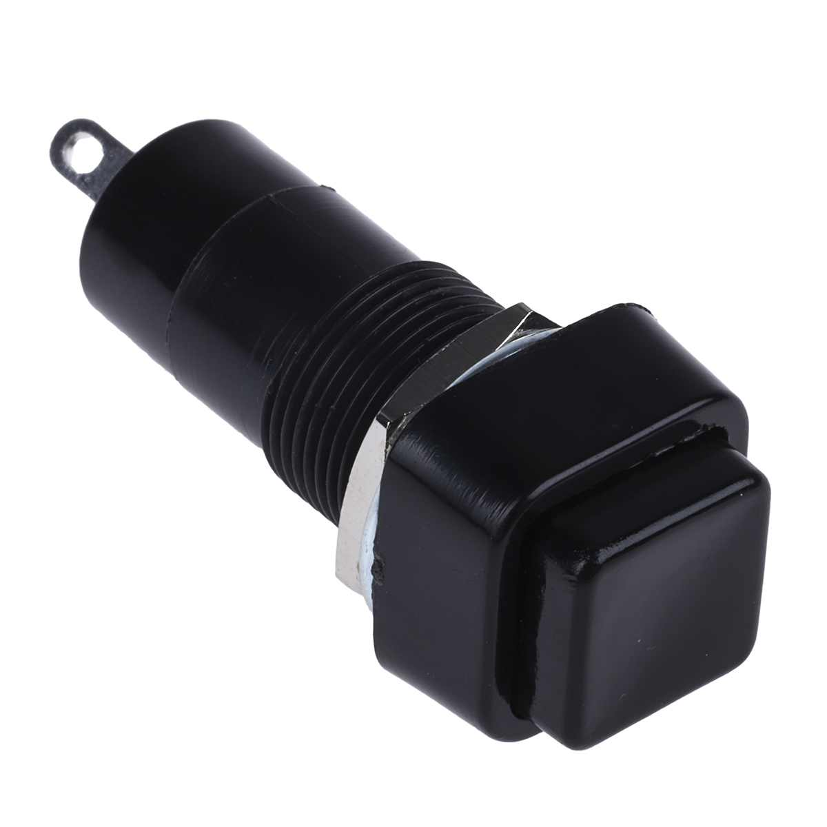 Lumberg Push Button Switch, Momentary, Panel Mount, 12mm Cutout, SPST, 125/250V ac
