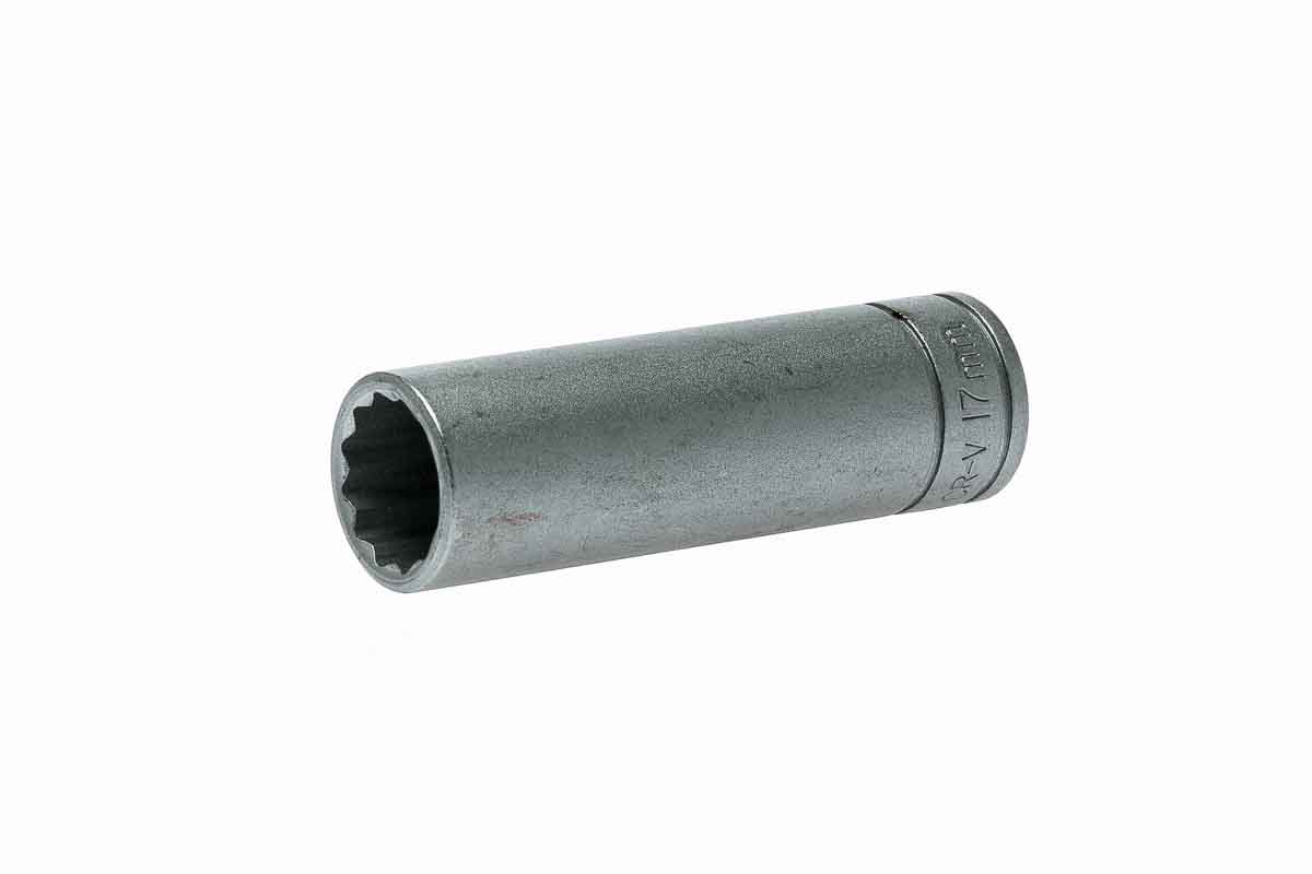 Teng Tools 1/2 in Drive 17mm Deep Socket, 12 point, 79 mm Overall Length