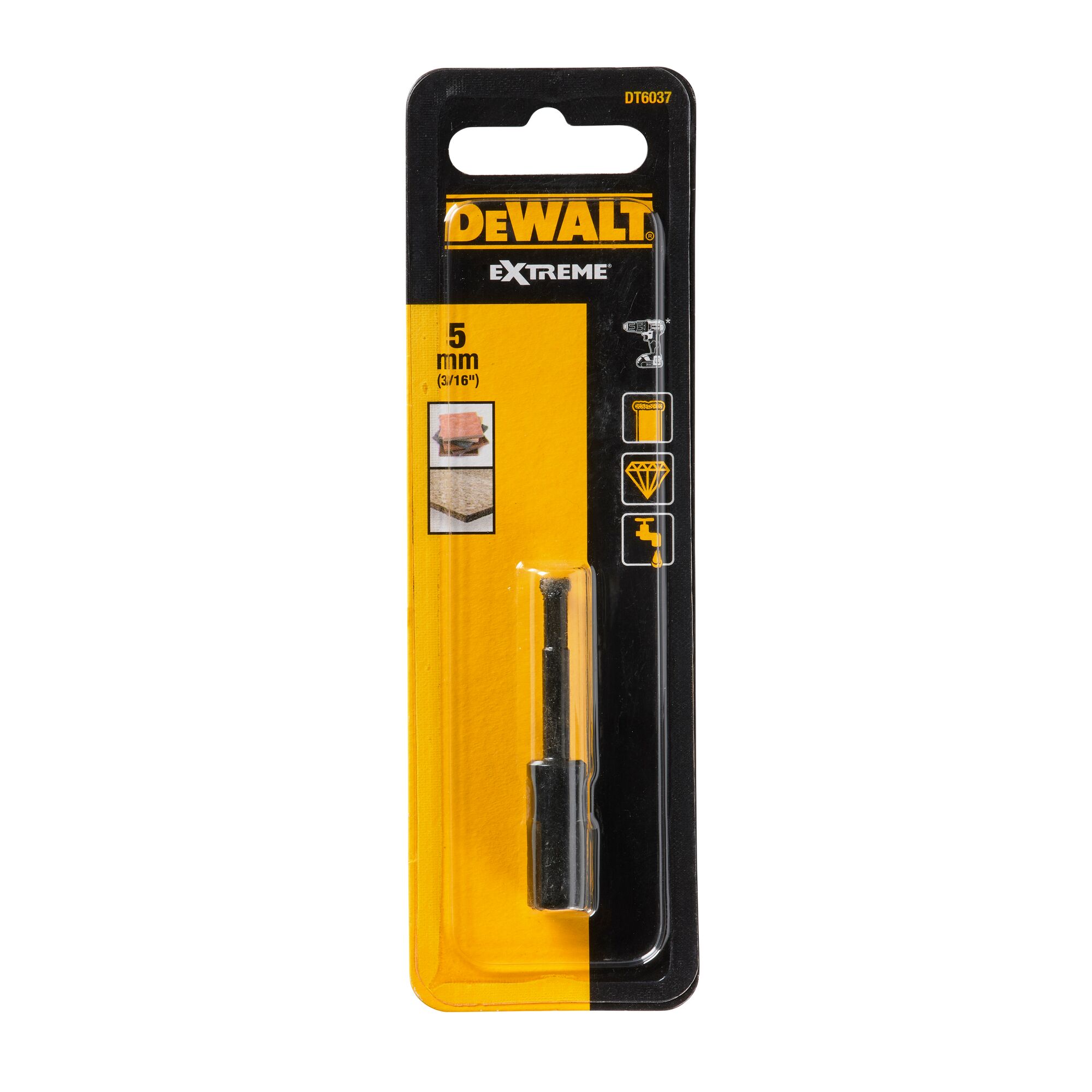 DeWALT DT603 Series Diamond Tipped Tile Drill Bit for Tiles, 5mm Diameter