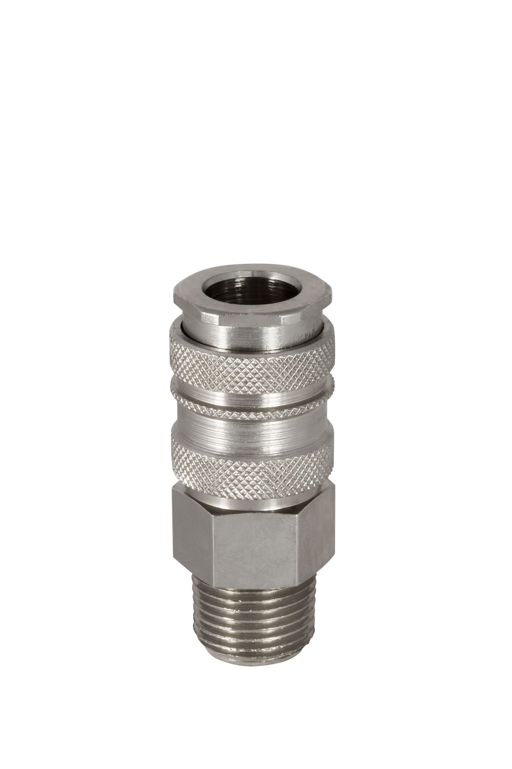 RS PRO Brass, Steel Female Pneumatic Quick Connect Coupling, BSPT 3/4 Male Threaded