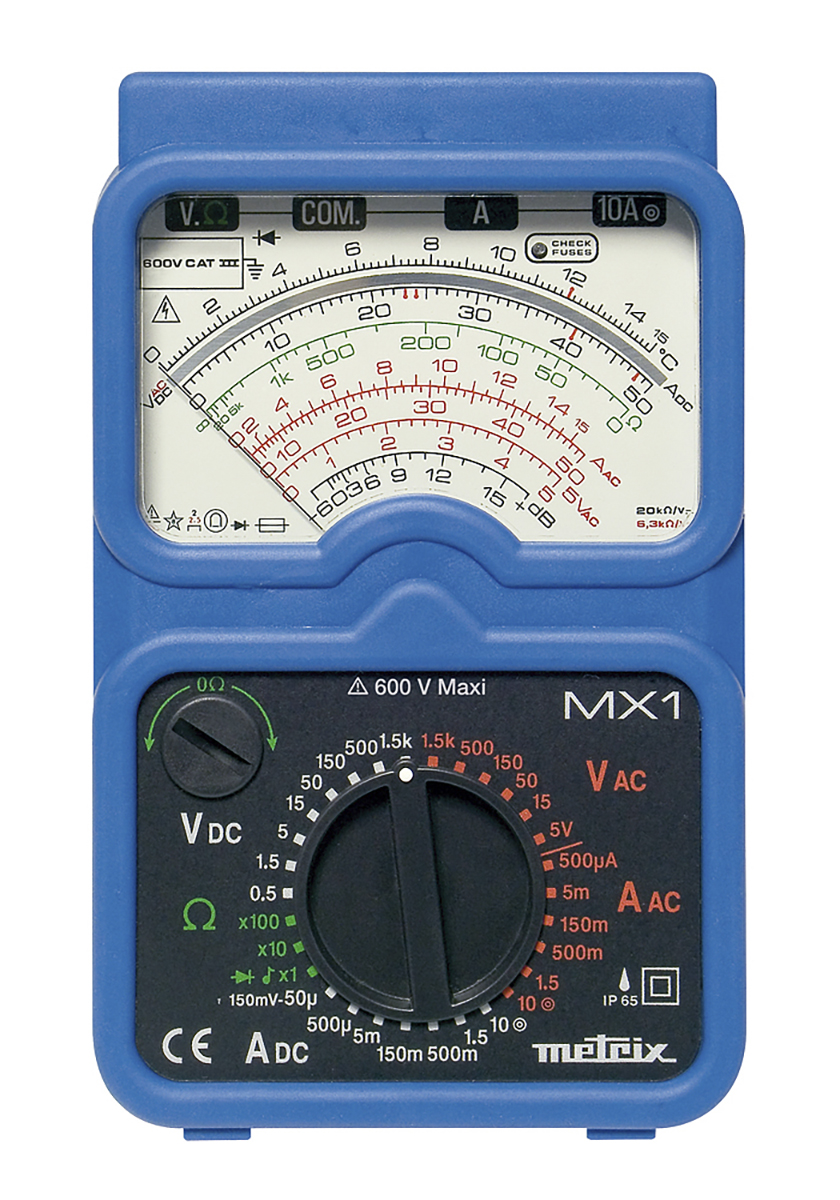 Metrix MX 1 Handheld Analogue Multimeter, 10A ac Max
