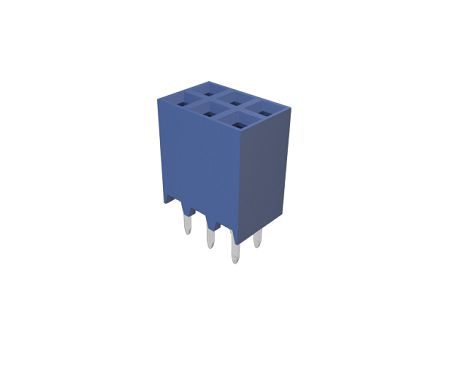Amphenol Communications Solutions Surface Mount PCB Socket, 6-Contact, 2-Row, 2.54mm Pitch