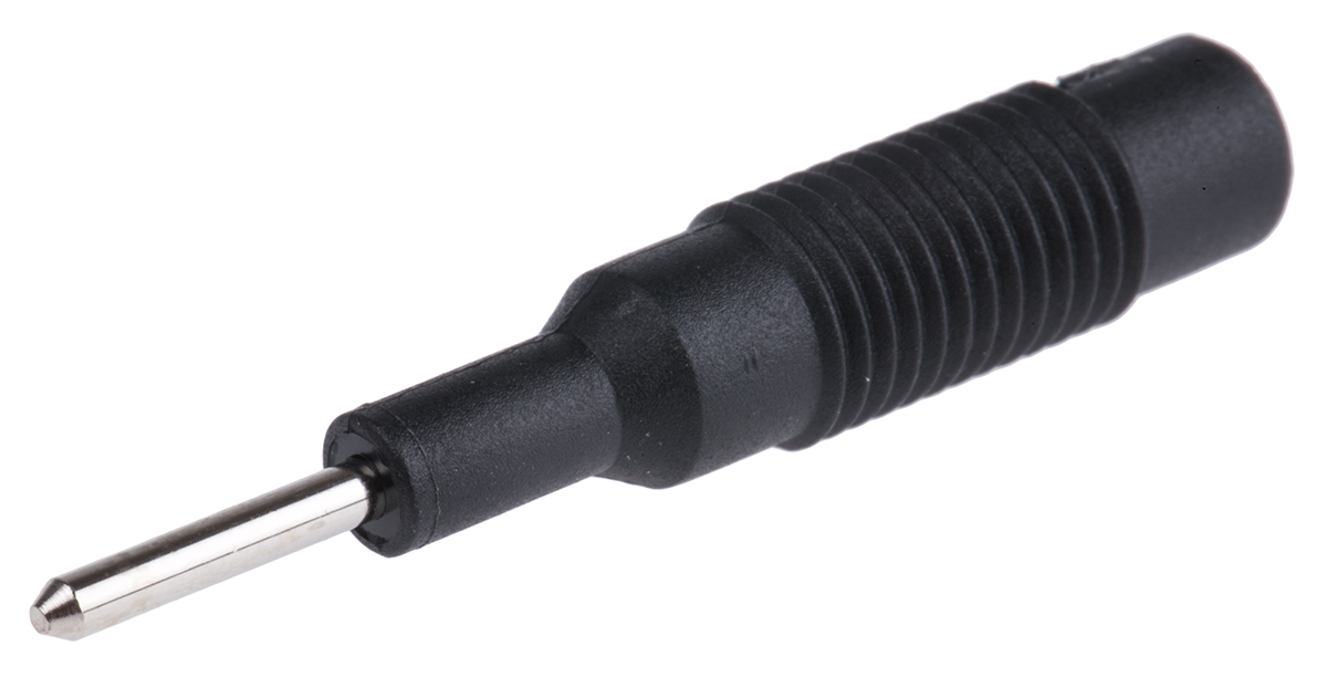 Hirschmann Black, Male to Female Test Connector Adapter With Brass contacts and Nickel Plated - Socket Size: 4mm