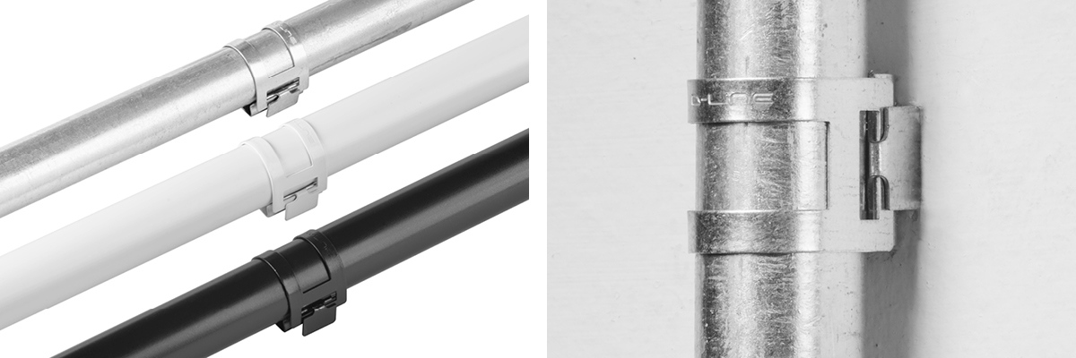 RS PRO, Conduit Fitting, Galvanised Steel, Black
