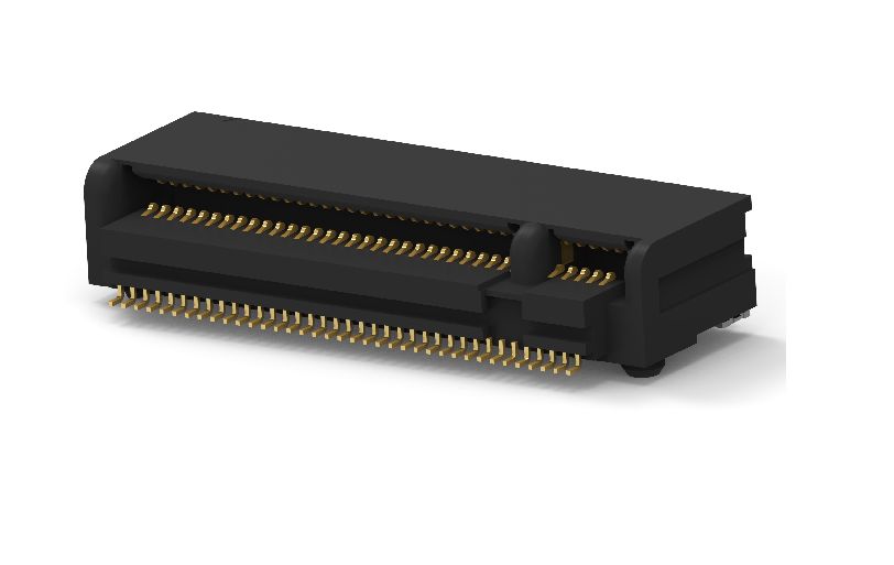 TE Connectivity Right Angle Female Edge Connector, Through Hole Mount, 67-Contacts, 1mm Pitch, 2-Row, Solder Termination