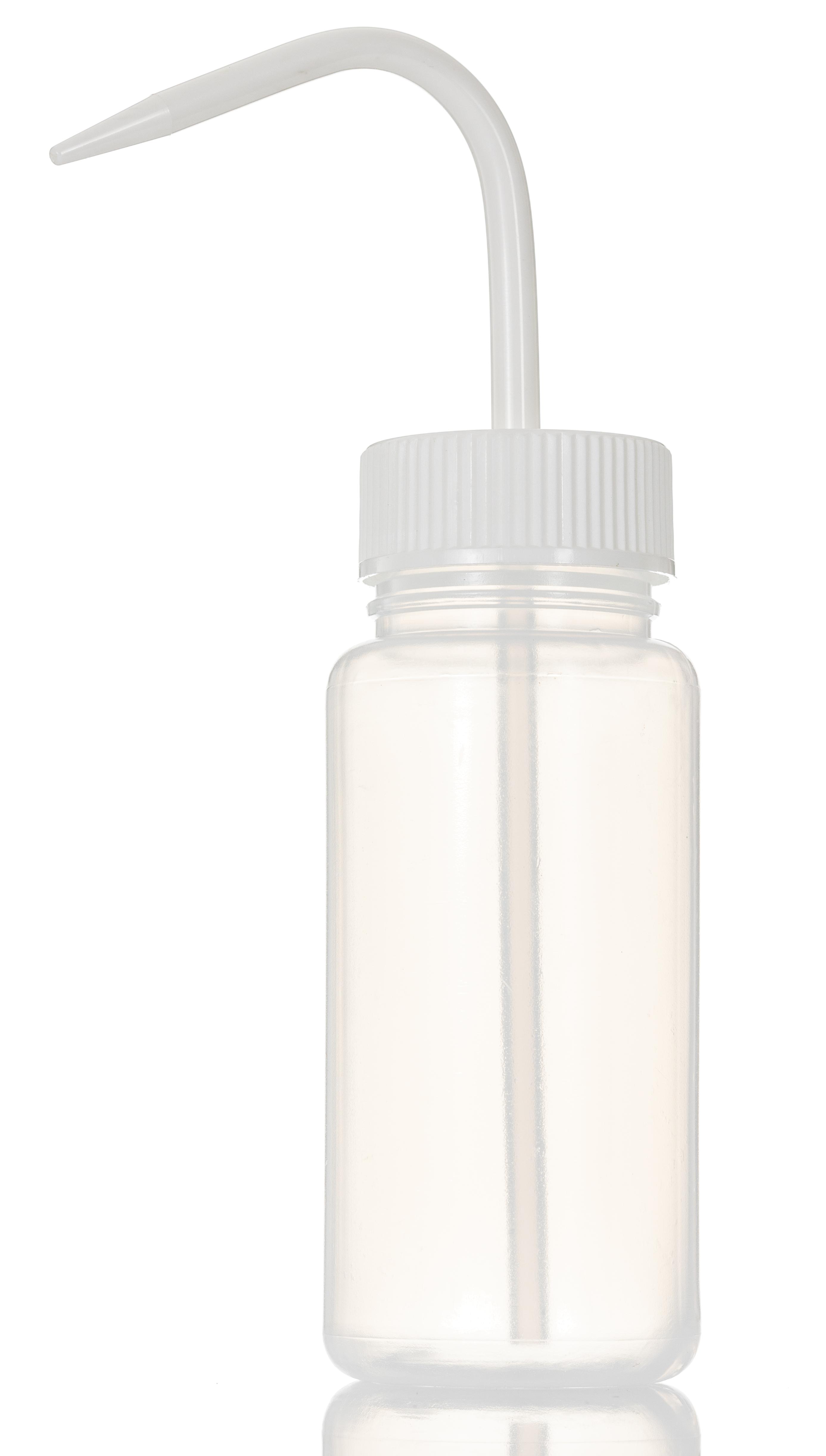 RS PRO 250ml LDPE Wide Neck Wash Bottle