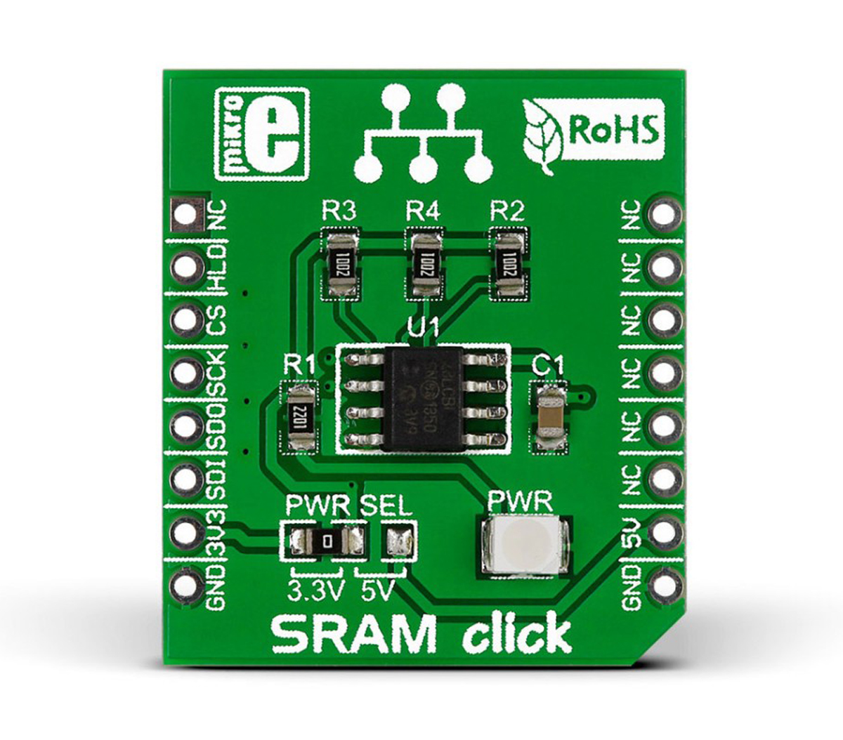 MikroElektronika MIKROE-1902, SRAM click SRAM Development Board for 23LC1024 for MikroBUS