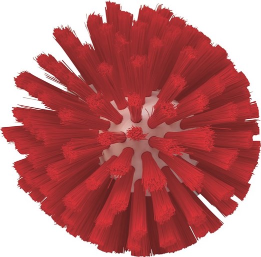 Vikan Medium Bristle Red Scrub Brush, 60mm bristle length, Polyester, Polypropylene, Stainless Steel bristle material