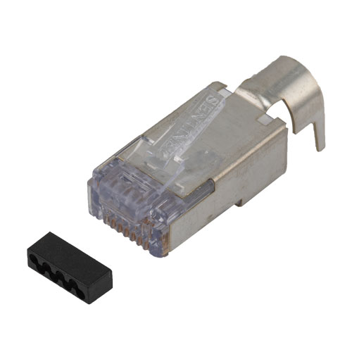 L-Com TSP Series Male Ethernet Connector, Surface Mount, Cat6a Straight 1 Port 1 -Way