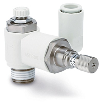 SMC ASR Series Threaded Pneumatic Silencer & Exhaust Restrictor Function Fitting, R 1/4 Inlet Port, 6mm Tube Inlet