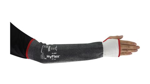 Ansell 11-281 Grey, White Reusable HPPE Arm Protector for Automotive Industry, Machinery & Equipment Industry, Metal