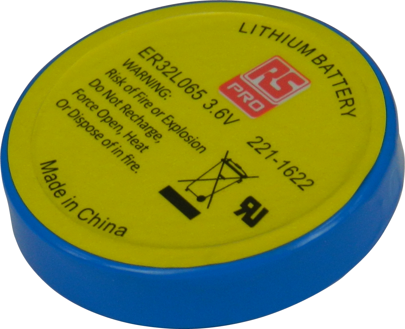 RS PRO ER32L65 Button Battery, 3.6V, 32.9mm Diameter, Single