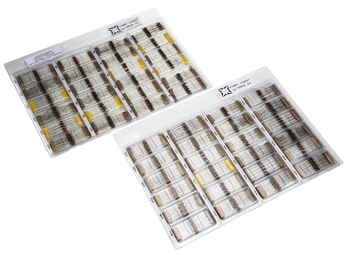 Nova, CCR-02 Carbon Film, Through Hole 48 Resistor Kit, with 1110 pieces, 10 Ω → 1MΩ