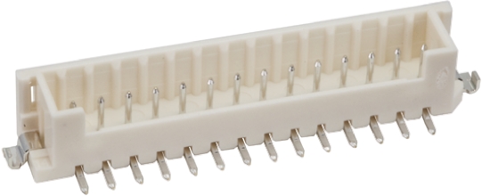 Hirose DF3 Series Straight Surface PCB Header, 4 Contact(s), 2 mm Pitch, 1 Row, Shrouded