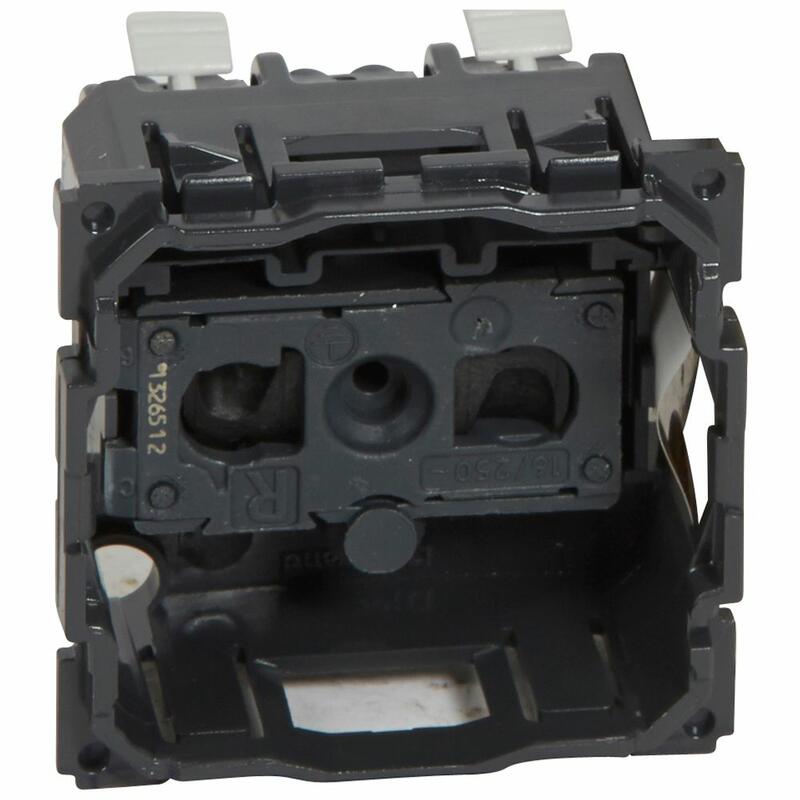 Legrand Céliane Black 1 Gang Plug Socket, 16A, French 2P, Indoor Use