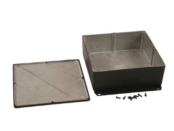 Hammond 1590 Series Die Cast Aluminium Enclosure, IP65, Flanged, 69 x 188 x 188mm