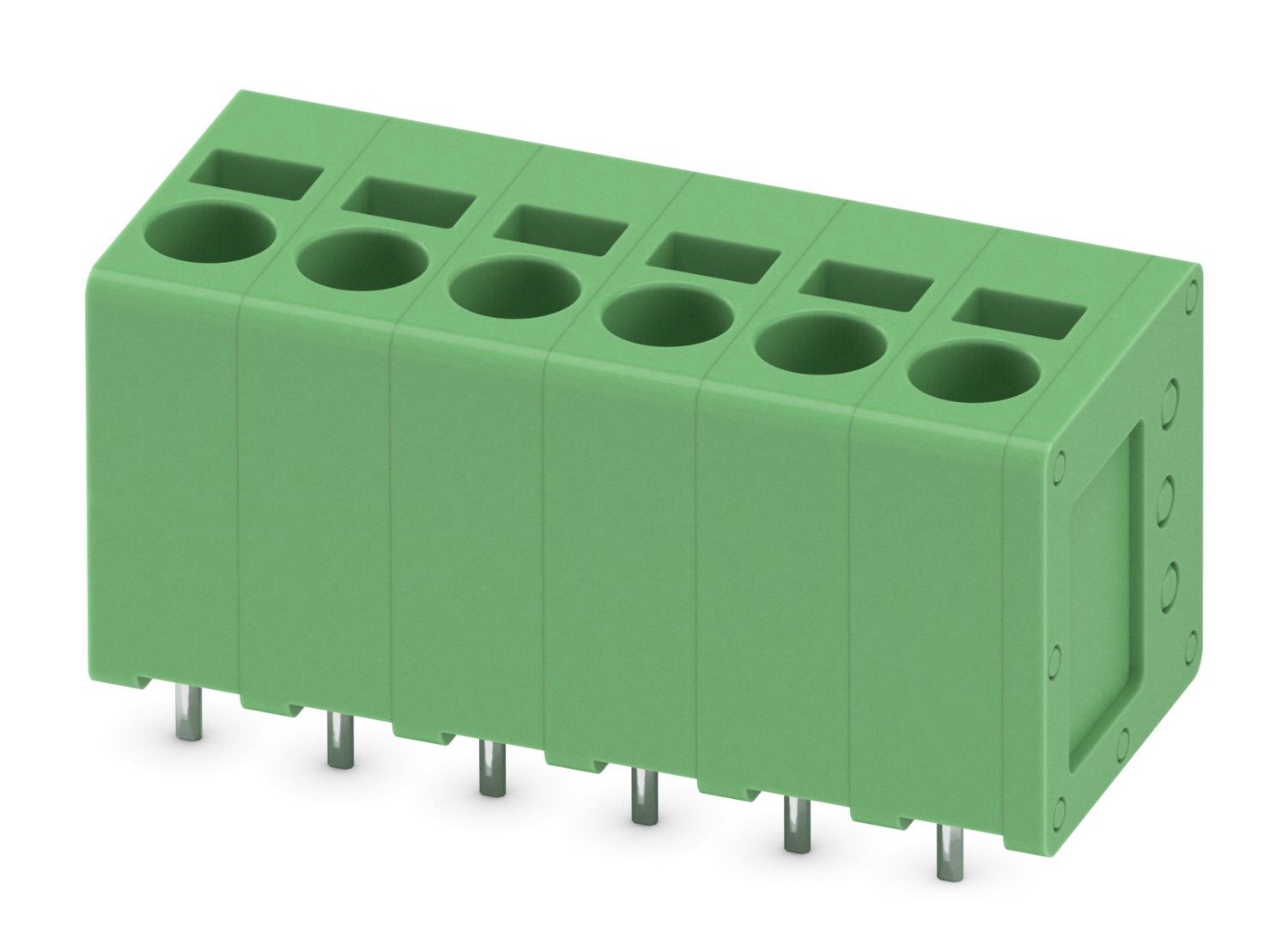 Phoenix Contact SPT 2.5/ 6-V-5.0 Series PCB Terminal Block, 6-Contact, 5mm Pitch, Through Hole Mount, 1-Row, Spring