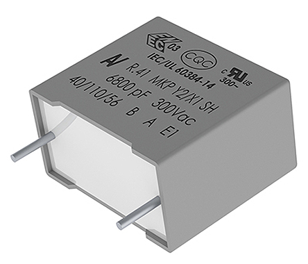 KEMET R41 Polypropylene Film Capacitor, 300V ac, ±20%, 4.7nF, Through Hole