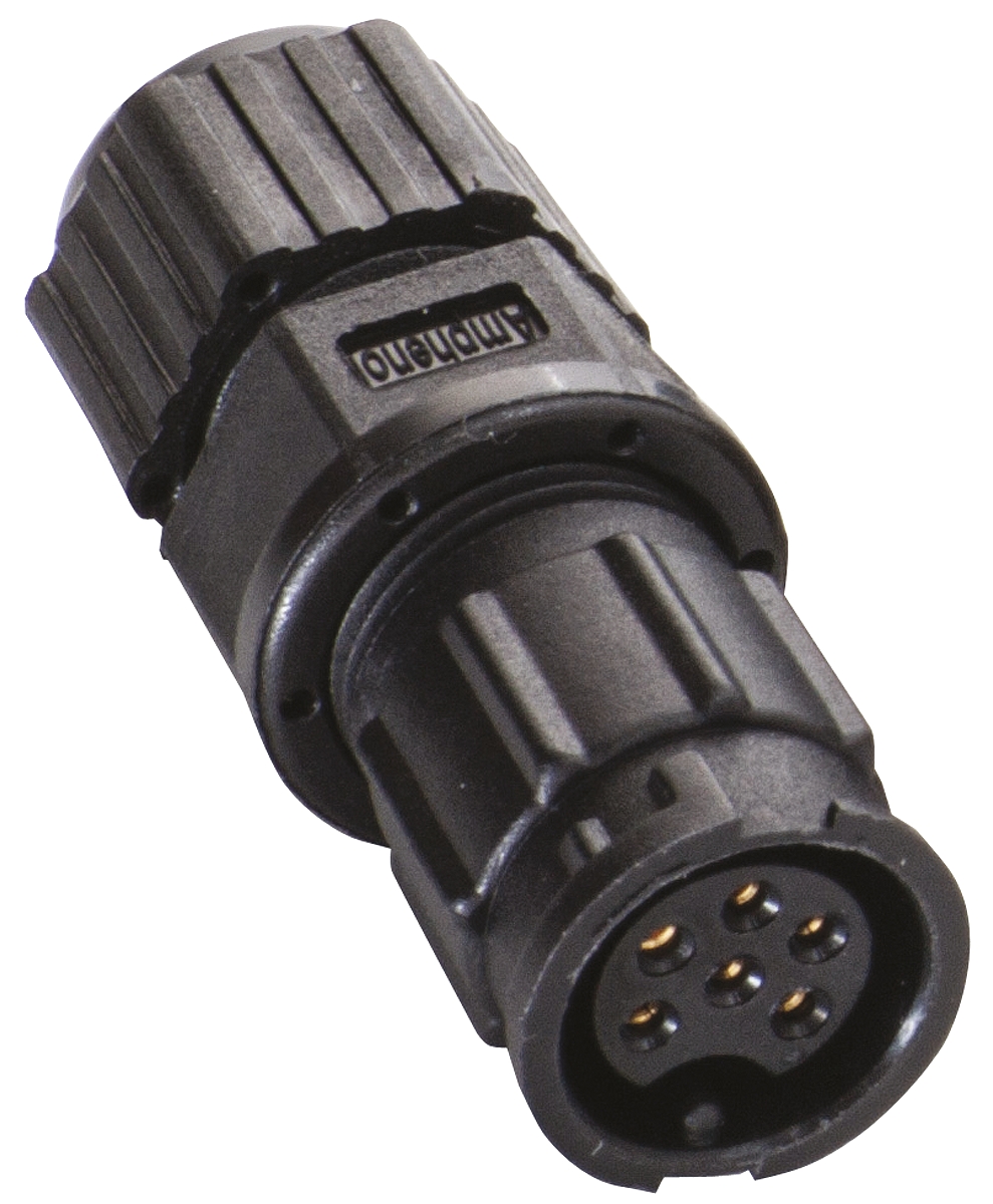 Amphenol Industrial Circular Connector, 6 Contacts, Panel, Standard Connector, Socket, Female, IP67, Ceres Series