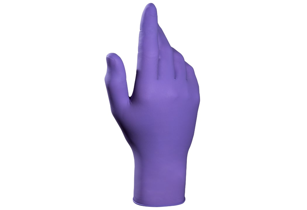 Mapa Solo 994 Purple Chlorinated Latex Glove, Size 6, Nitrile, Palm, Polychloroprene Coating