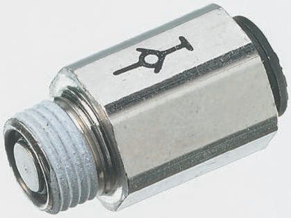 Legris LF3000 Series Straight Threaded Adaptor, R 1/8 Male to Push In 6 mm, Threaded-to-Tube Connection Style