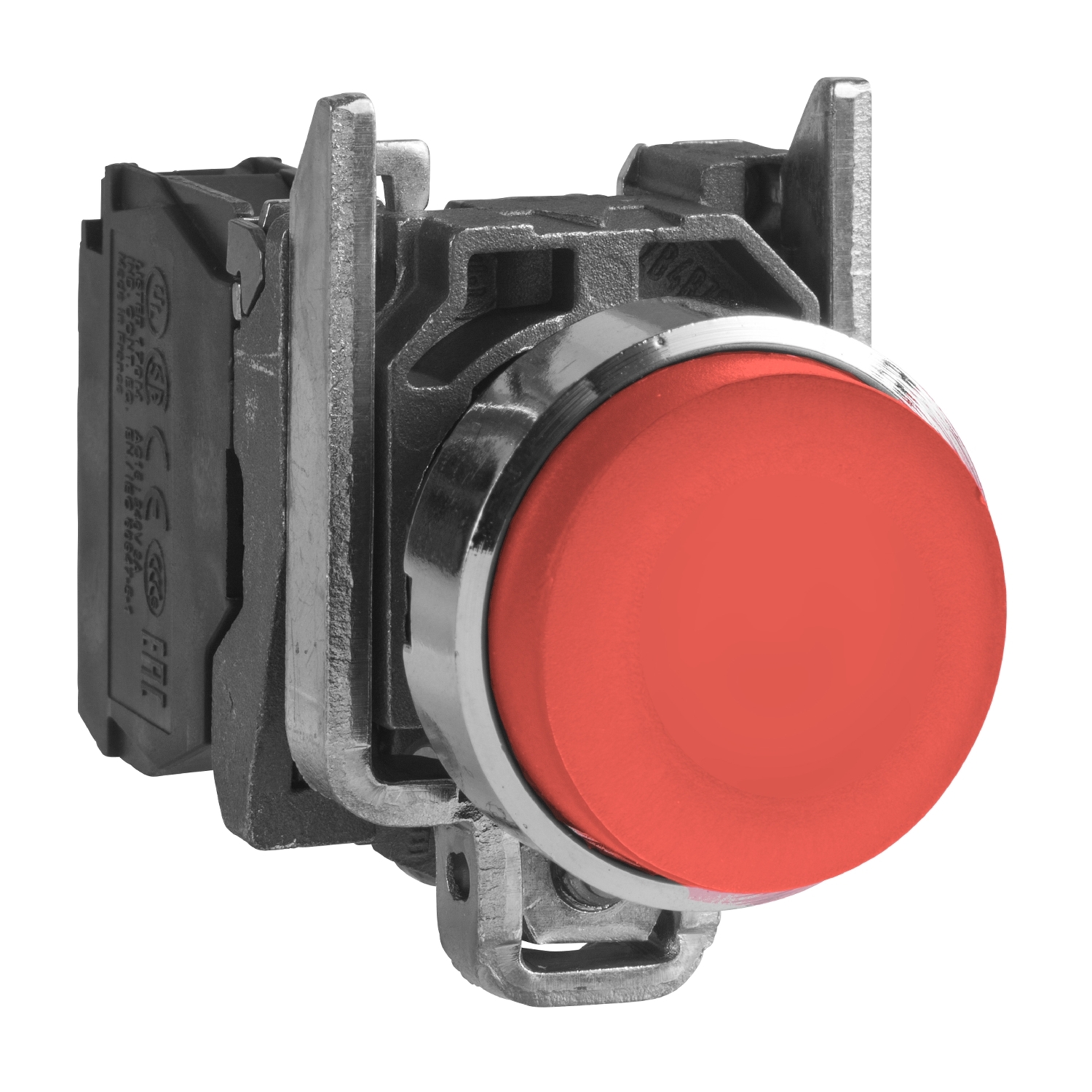 Schneider Electric XB4 Series Push Button, 22mm Cutout, 1 NO, 600V, IP66, IP67, IP69